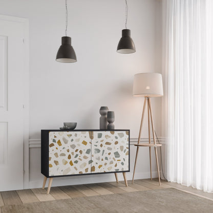 Credenza a 2 ante PIECES OF TOMORROW in finitura nera