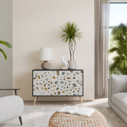 Credenza a 2 ante PIECES OF TOMORROW in finitura nera