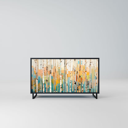 Credenza BIRCH KALEIDOSCOPE a 2 ante in finitura nera