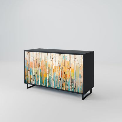 Credenza BIRCH KALEIDOSCOPE a 2 ante in finitura nera