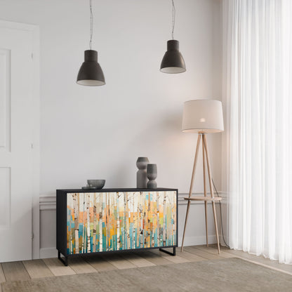 Credenza BIRCH KALEIDOSCOPE a 2 ante in finitura nera