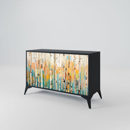 Credenza BIRCH KALEIDOSCOPE a 2 ante in finitura nera