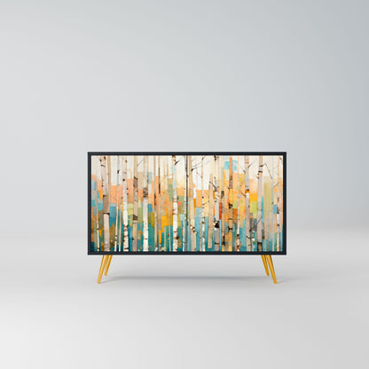 Credenza BIRCH KALEIDOSCOPE a 2 ante in finitura nera