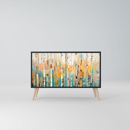 Credenza BIRCH KALEIDOSCOPE a 2 ante in finitura nera
