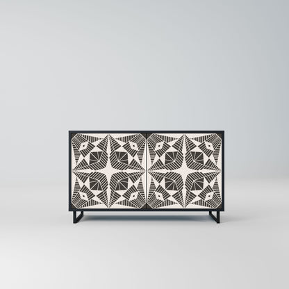 MONOCHROME NEXUS 2-Door Sideboard in Black Finish