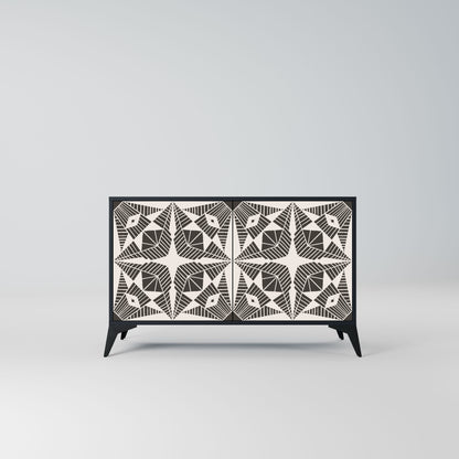 MONOCHROME NEXUS 2-Door Sideboard in Black Finish