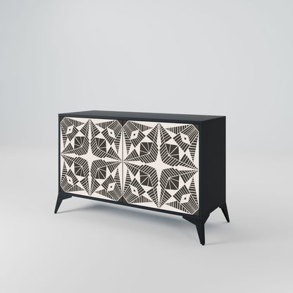 MONOCHROME NEXUS 2-Door Sideboard in Black Finish