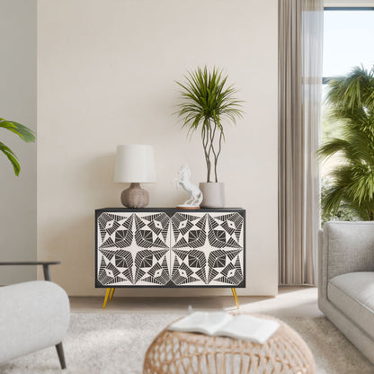 MONOCHROME NEXUS 2-Door Sideboard in Black Finish