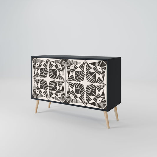 MONOCHROME NEXUS 2-Door Sideboard in Black Finish