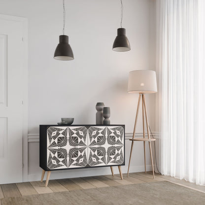 MONOCHROME NEXUS 2-Door Sideboard in Black Finish