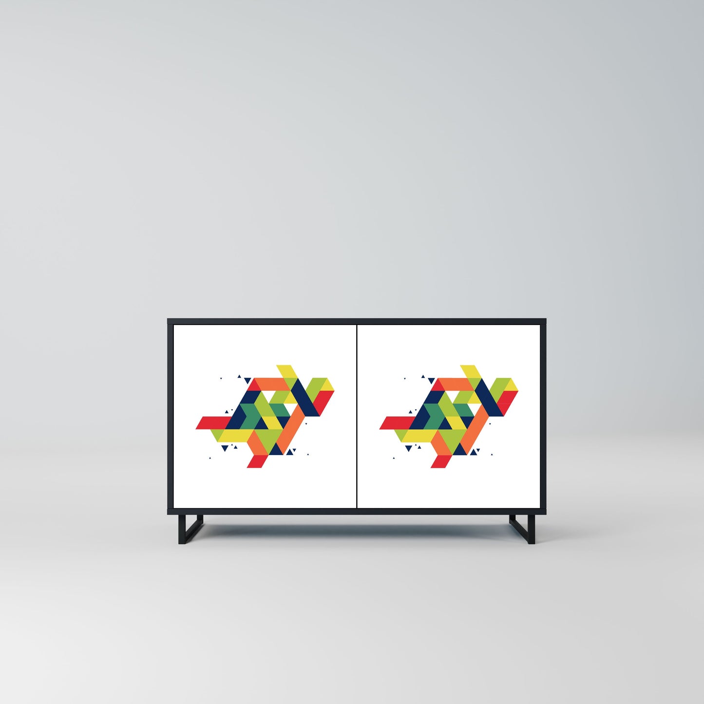 Credenza FUTURE SIGN a 2 ante in finitura nera