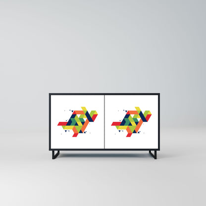Credenza FUTURE SIGN a 2 ante in finitura nera