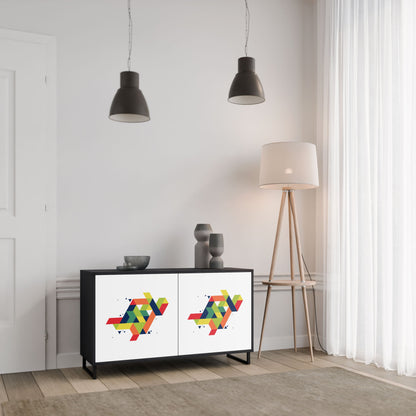 Credenza FUTURE SIGN a 2 ante in finitura nera