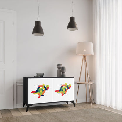 Credenza FUTURE SIGN a 2 ante in finitura nera