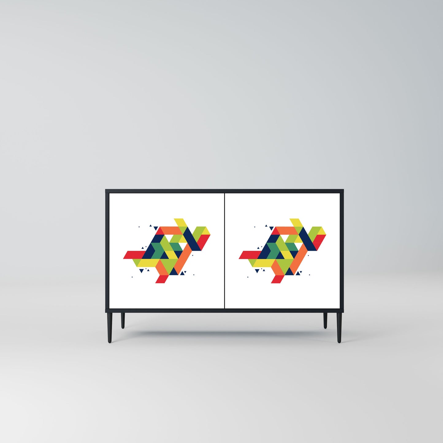 Credenza FUTURE SIGN a 2 ante in finitura nera