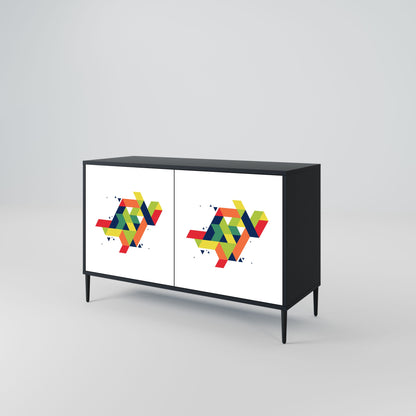 Credenza FUTURE SIGN a 2 ante in finitura nera