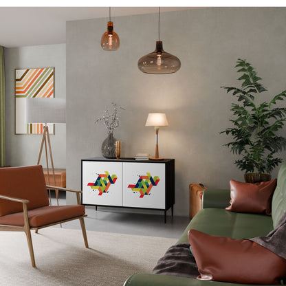 Credenza FUTURE SIGN a 2 ante in finitura nera