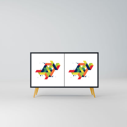 Credenza FUTURE SIGN a 2 ante in finitura nera