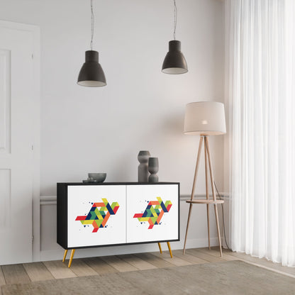 Credenza FUTURE SIGN a 2 ante in finitura nera