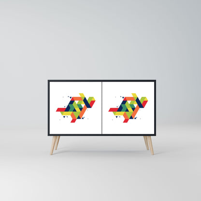 Credenza FUTURE SIGN a 2 ante in finitura nera