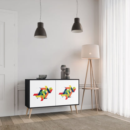 Credenza FUTURE SIGN a 2 ante in finitura nera