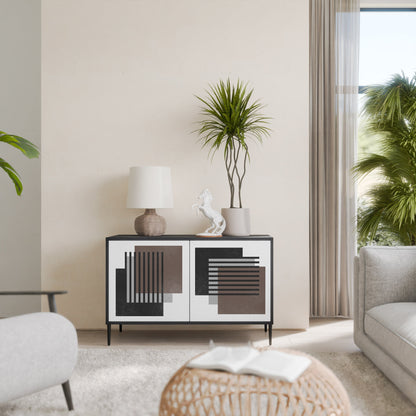 Credenza a 2 ante SHADOW SYNCHRONY in finitura nera