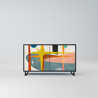 Credenza a 2 ante INTERSTELLAR VIBES in finitura nera