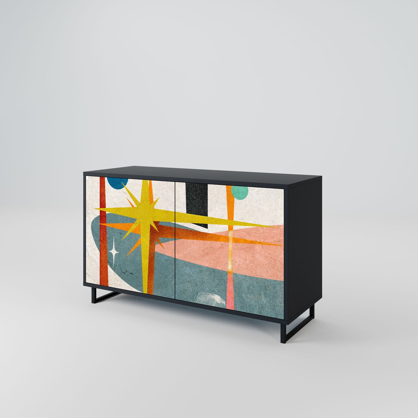 Credenza a 2 ante INTERSTELLAR VIBES in finitura nera