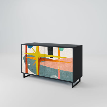 Credenza a 2 ante INTERSTELLAR VIBES in finitura nera