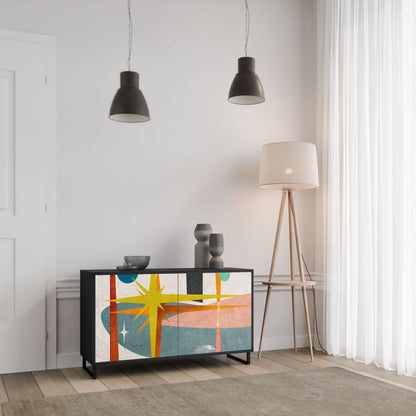 Credenza a 2 ante INTERSTELLAR VIBES in finitura nera