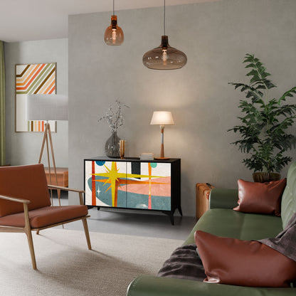 Credenza a 2 ante INTERSTELLAR VIBES in finitura nera