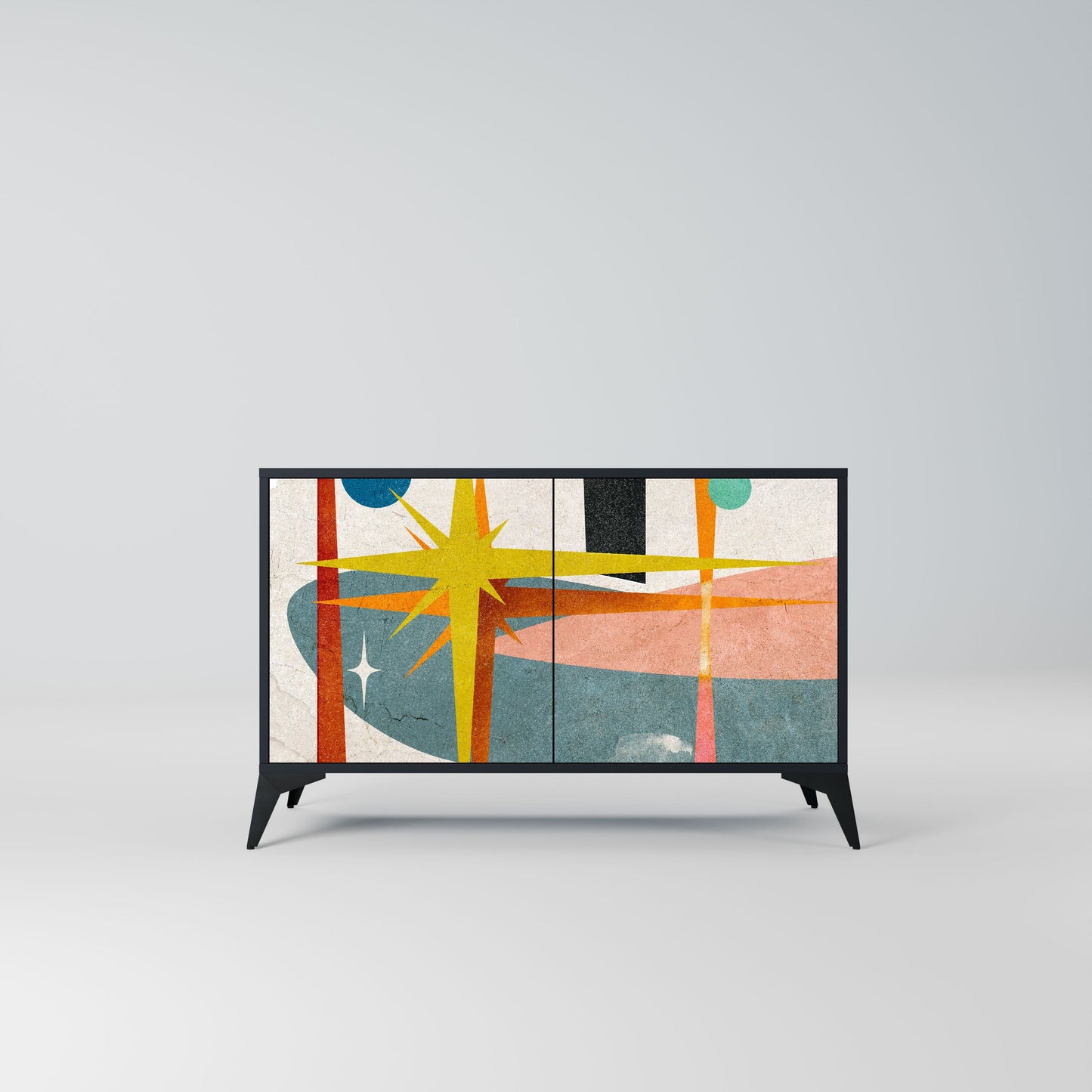 Credenza a 2 ante INTERSTELLAR VIBES in finitura nera
