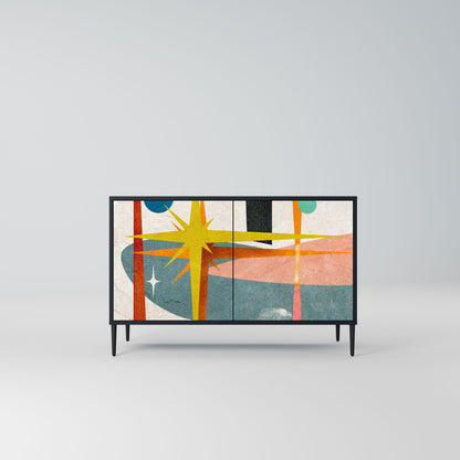 Credenza a 2 ante INTERSTELLAR VIBES in finitura nera