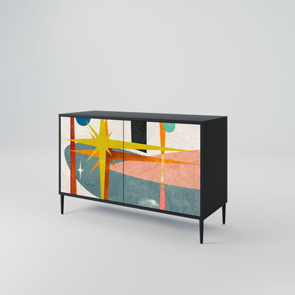 Credenza a 2 ante INTERSTELLAR VIBES in finitura nera