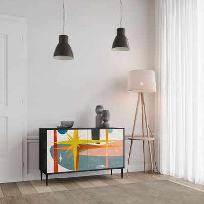 Credenza a 2 ante INTERSTELLAR VIBES in finitura nera