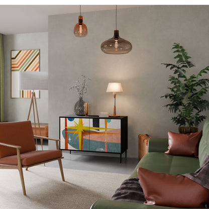 Credenza a 2 ante INTERSTELLAR VIBES in finitura nera