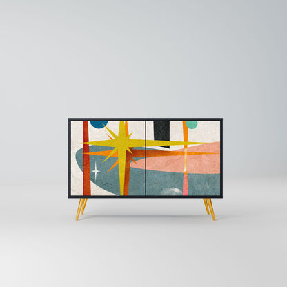 Credenza a 2 ante INTERSTELLAR VIBES in finitura nera