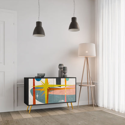 Credenza a 2 ante INTERSTELLAR VIBES in finitura nera