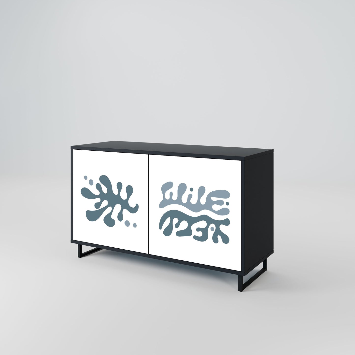 WONDERLAND VEGETATION 2-Door Sideboard in Black Finish