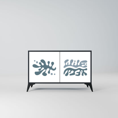 WONDERLAND VEGETATION 2-Door Sideboard in Black Finish