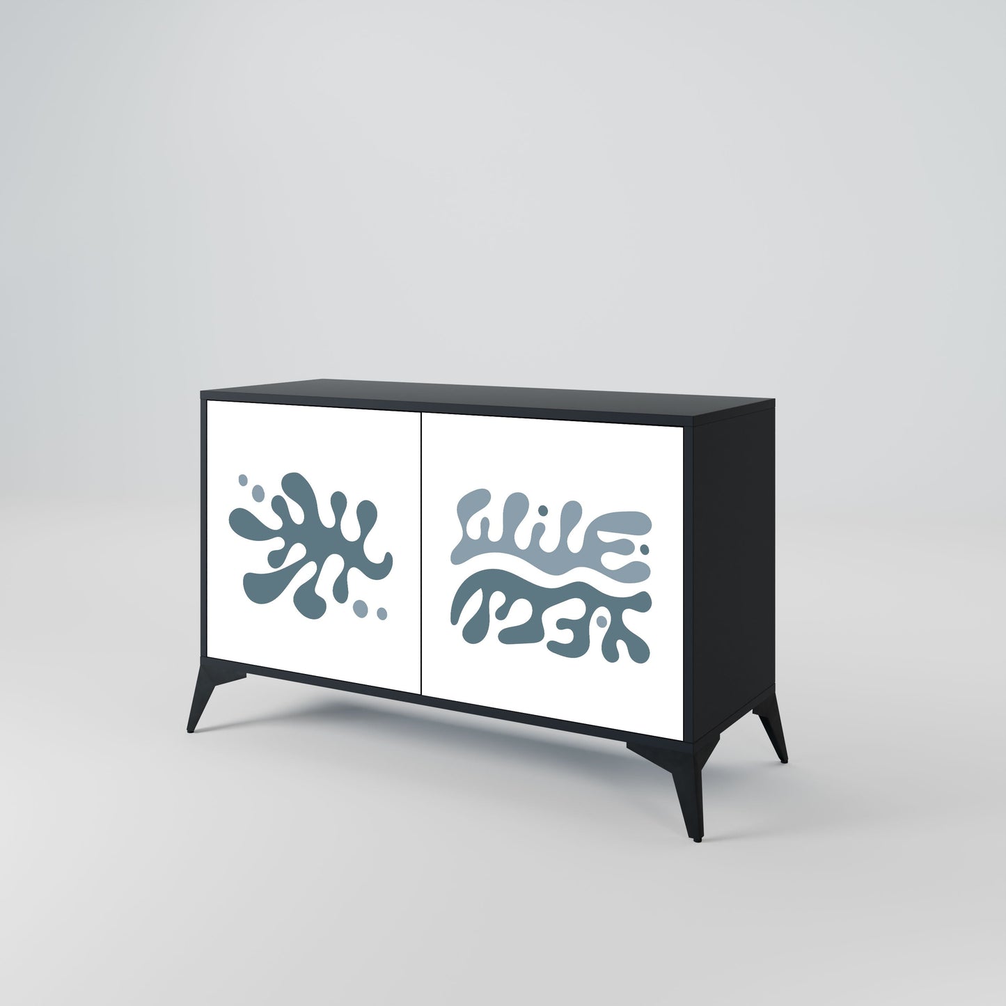 WONDERLAND VEGETATION 2-Door Sideboard in Black Finish