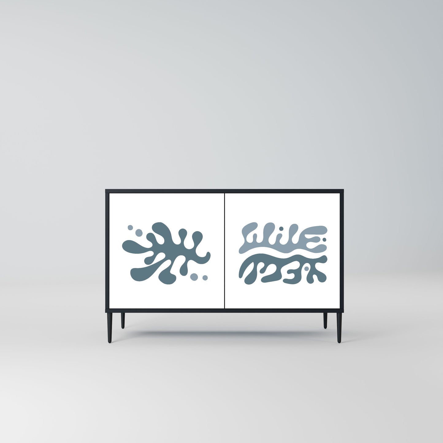 WONDERLAND VEGETATION 2-Door Sideboard in Black Finish