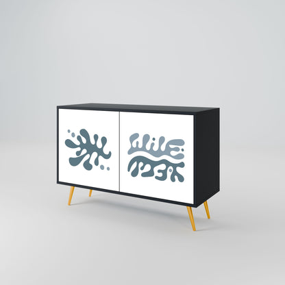 WONDERLAND VEGETATION 2-Door Sideboard in Black Finish