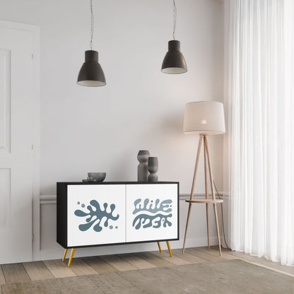 WONDERLAND VEGETATION 2-Door Sideboard in Black Finish