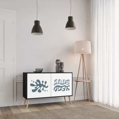WONDERLAND VEGETATION 2-Door Sideboard in Black Finish