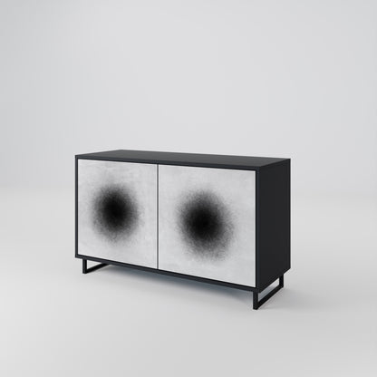 Credenza a 2 ante BLACK HOLE in finitura nera
