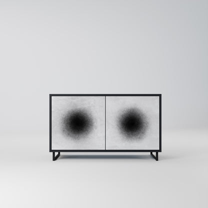 Credenza a 2 ante BLACK HOLE in finitura nera