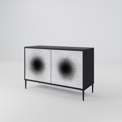 Credenza a 2 ante BLACK HOLE in finitura nera