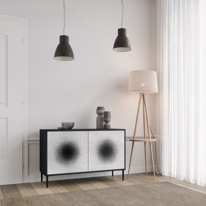 Credenza a 2 ante BLACK HOLE in finitura nera