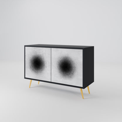 Credenza a 2 ante BLACK HOLE in finitura nera